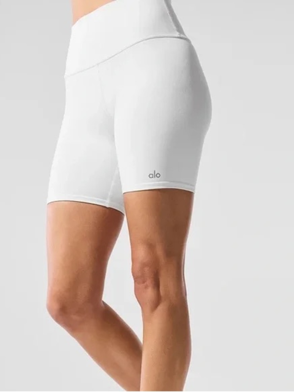 ALO Yoga White Men’s Bike Shorts